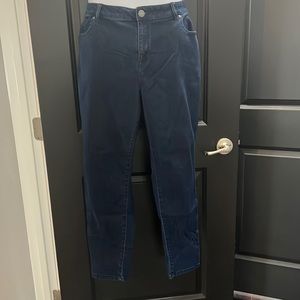 Lane Bryant essential denim mid-rise skinny jeans Size 20 dark denim